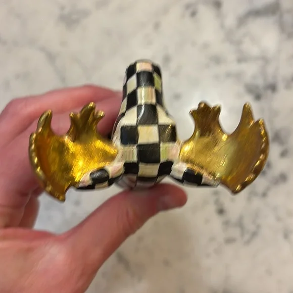 Mackenzie Childs Courtly Check Moose Bottle Stopper - Picture 6 of 14